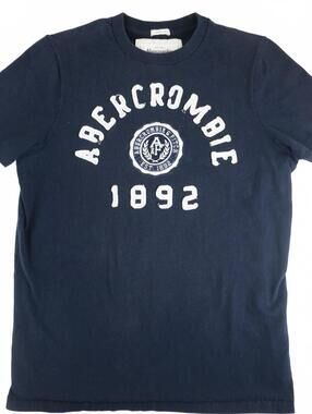 Abercrombie & Fitch Navy Blue Muscle Fit T-Shirt Large